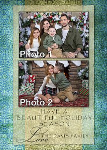 Blue Latte Damask 5x7 photo card.jpg